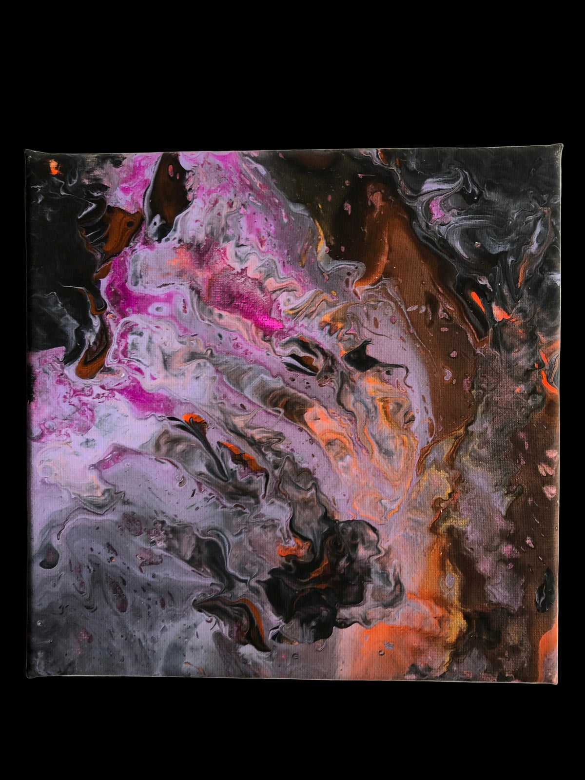 Real Abstract Modern Art Painting on Canvas 20cm x20cm unique