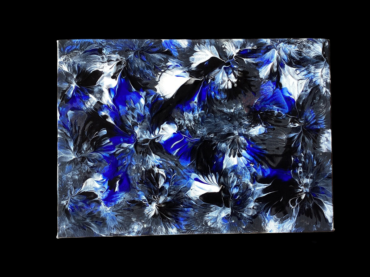 Real abstract art painting on canvas 18 x 13cm unique