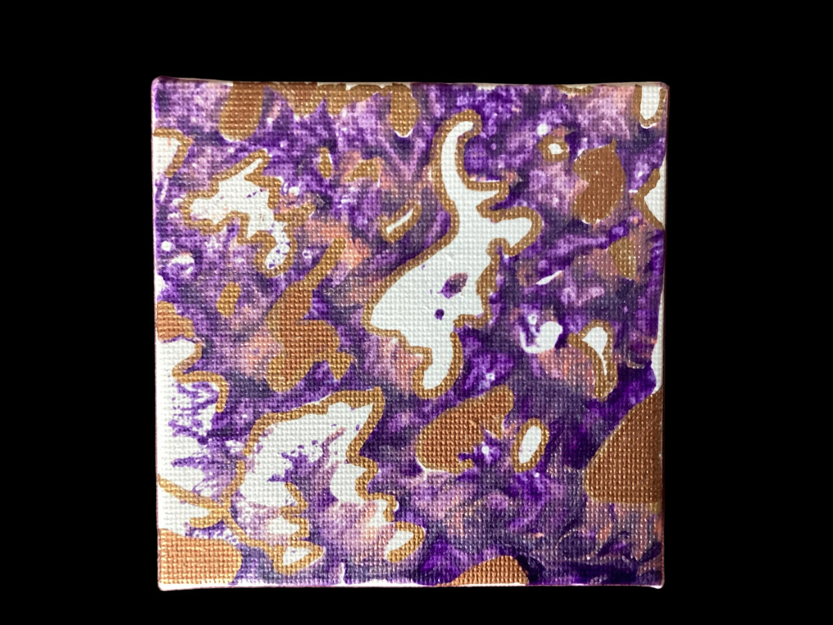 Real Abstract Modern Art Painting on Canvas 9cm x 9cm Unique