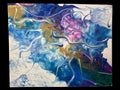 Real Abstract Modern Art Painting on Canvas Board 25cm x 20cm Unique
