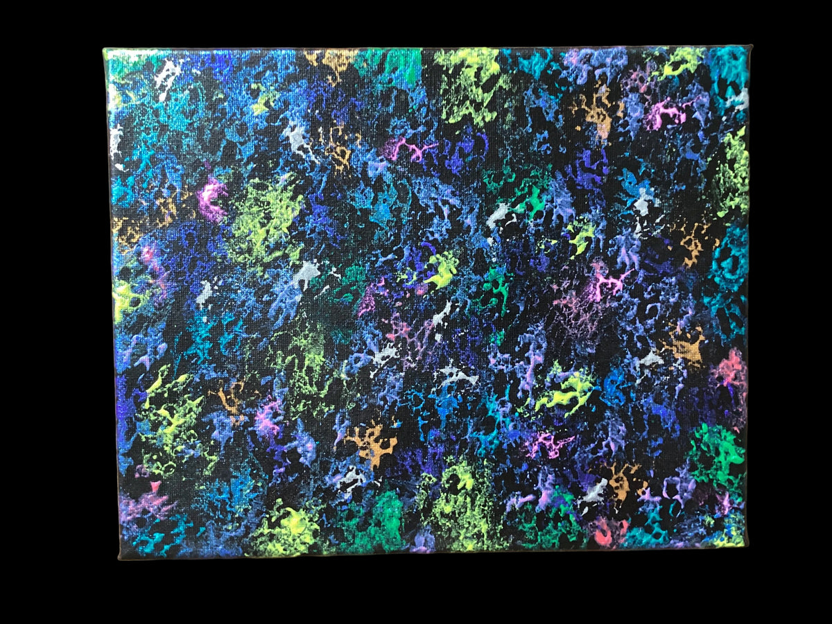 Real abstract modern art painting on canvas 25cm x 20cm unique
