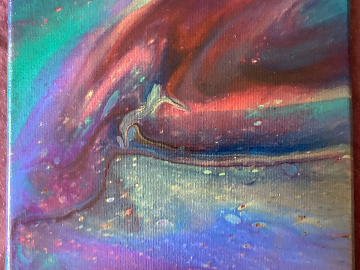 Real Abstract Modern Art Painting on Canvas 20cm x 20cm Unique