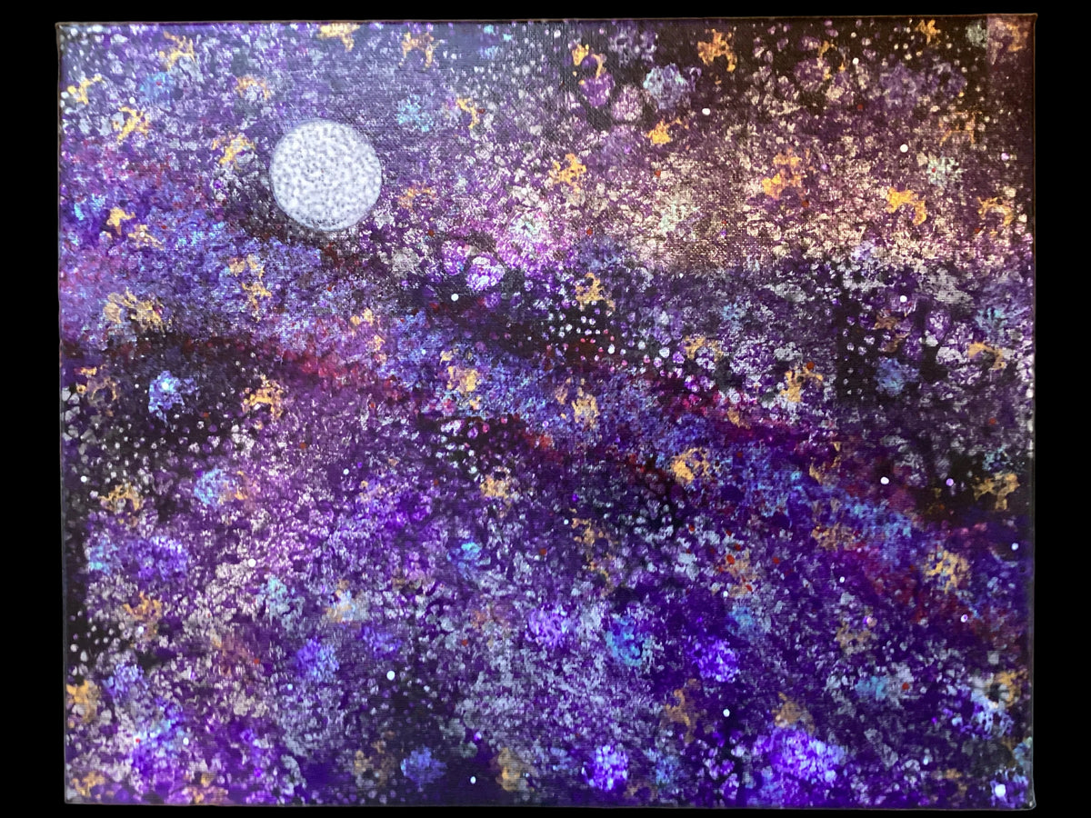 Real abstract modern art painting on canvas 35cm x 25cm unique