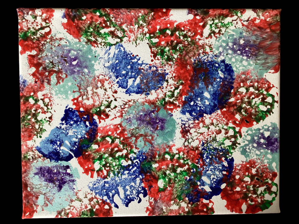 Real Abstract Modern Art Painting on Canvas 25cm x 20cm Unique