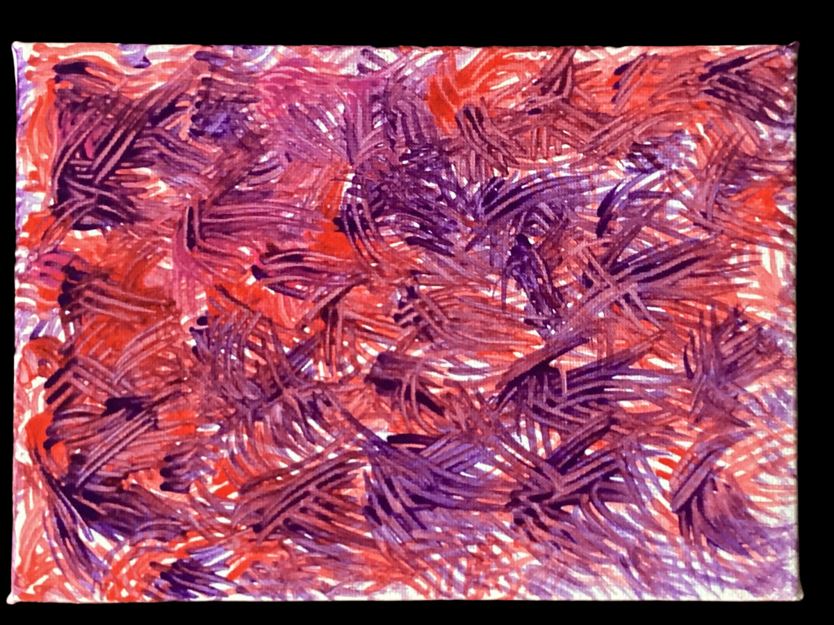 Real Abstract Modern Art Painting on canvas 18cm x 13cm unique