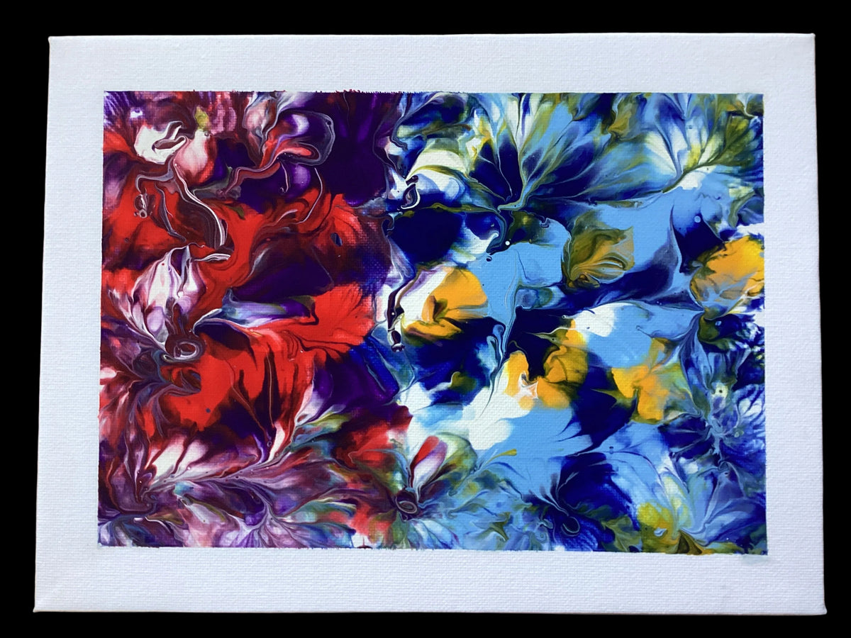Real abstract art painting on canvas 24 x 18cm unique