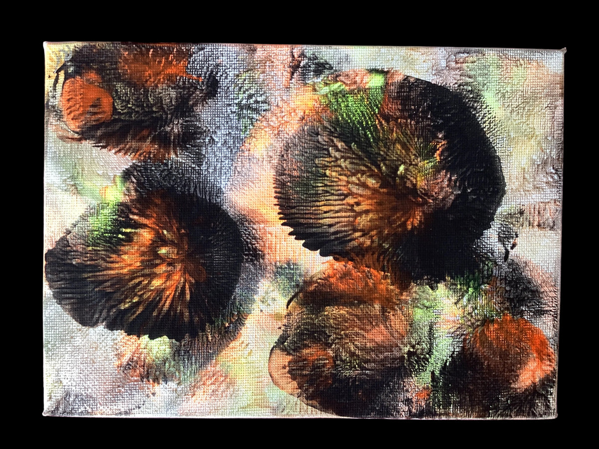 Real Abstract Modern Art Painting on Canvas 18cm x 13cm Unique