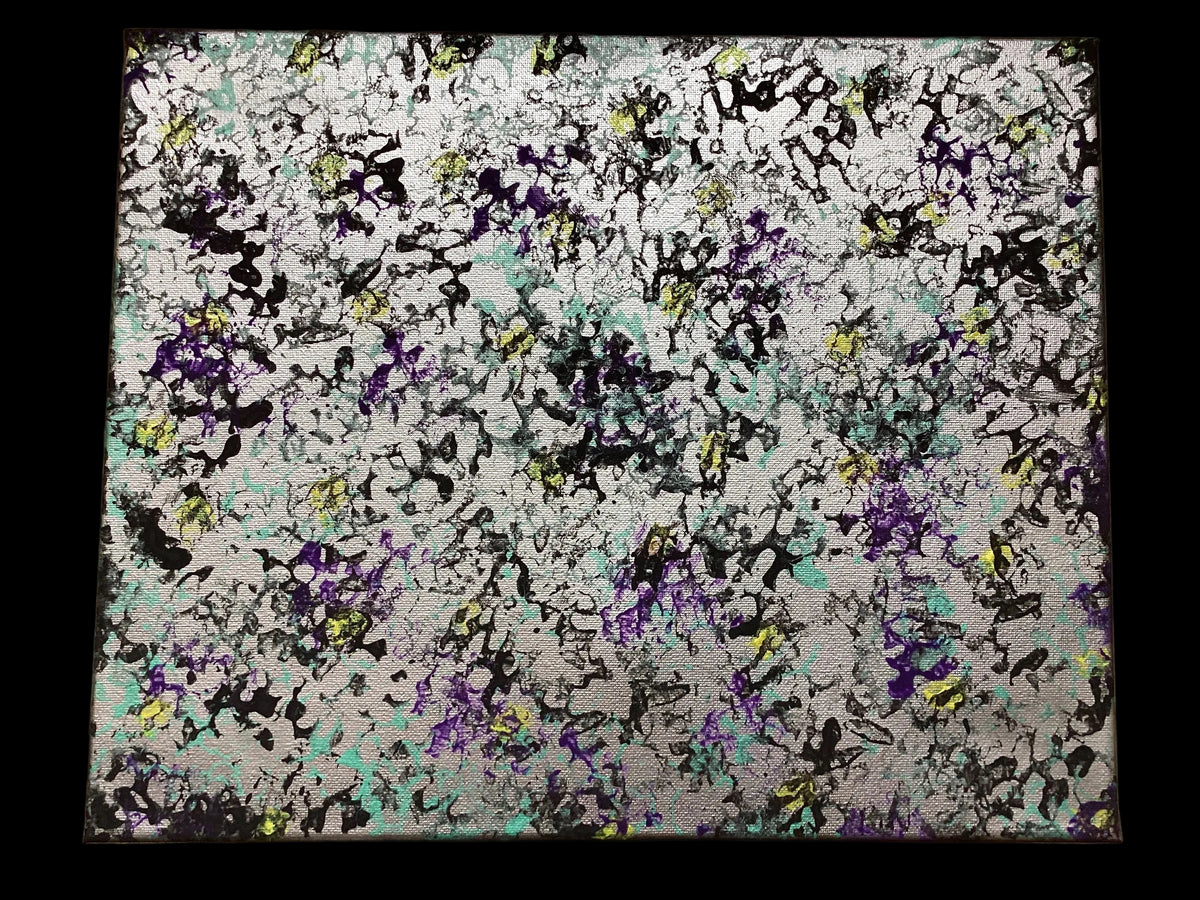 Real abstract modern art painting on canvas 35cm x 28cm unique