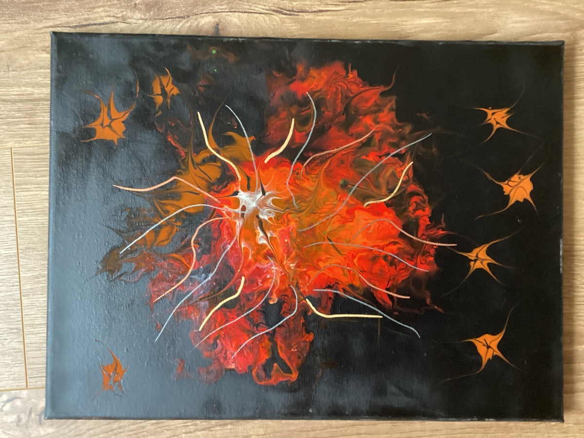 Real Abstract Modern Art Painting on Canvas  40cm x 30cm Unique