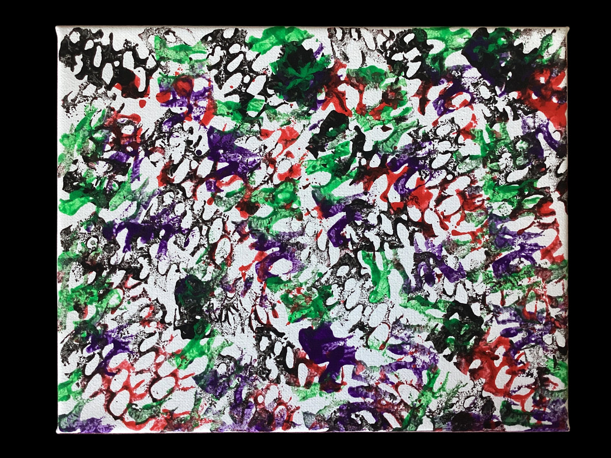 Real Abstract Modern Art Painting On Canvas 25cm x 20cm Unique