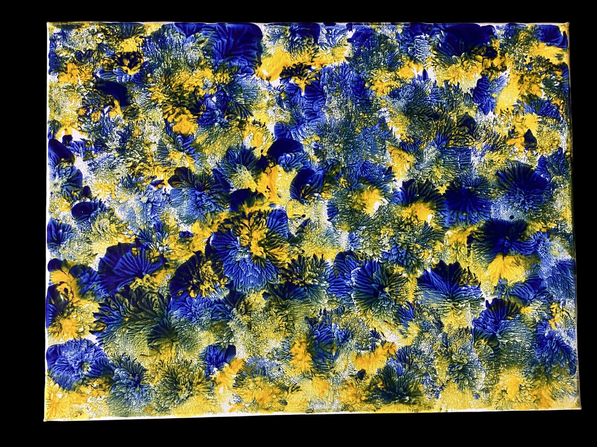 Real abstract modern art painting on canvas 40cm x 30cm unique