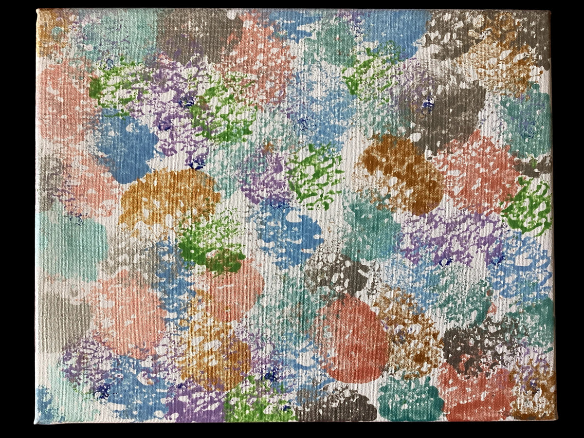 Real Abstract Modern Art Painting On Canvas 30cm x 25cm Unique