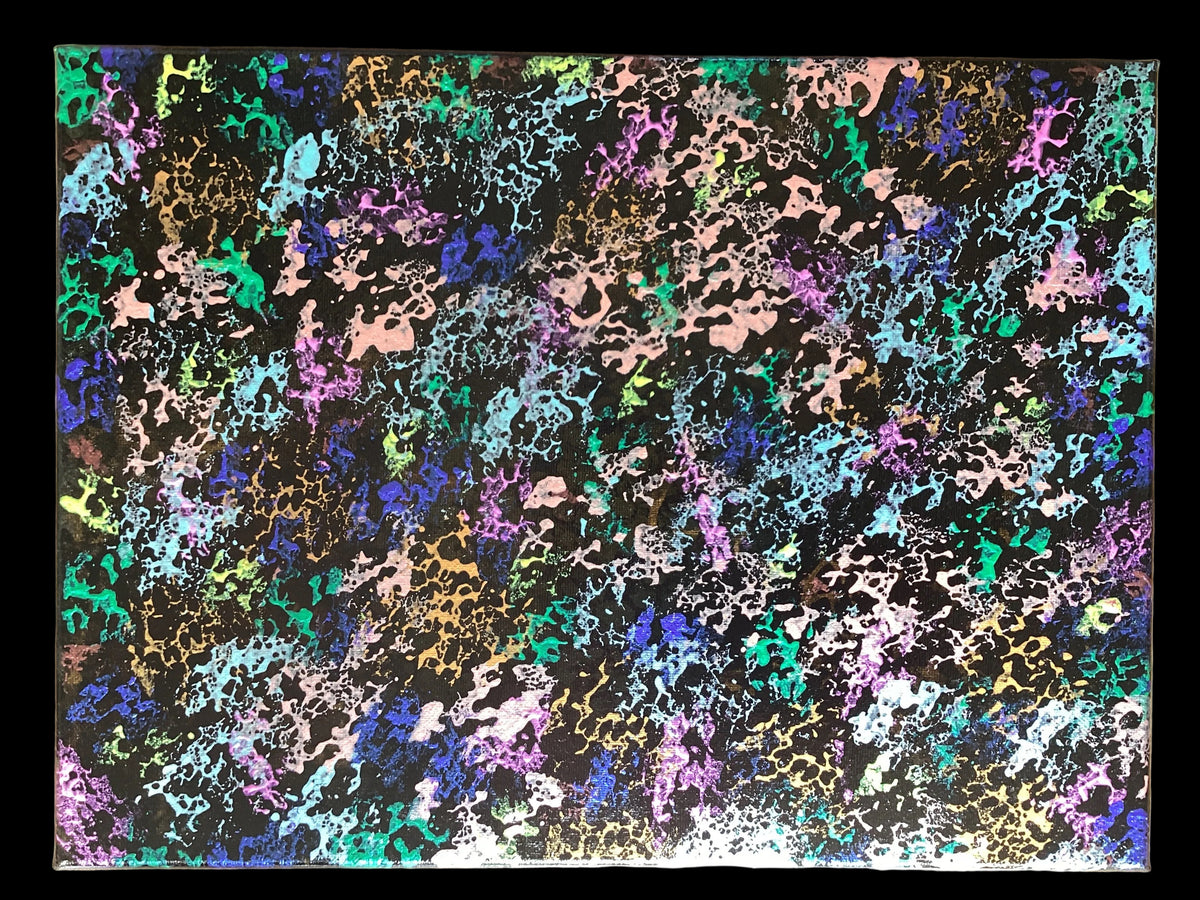 Real abstract modern art painting on canvas 40 x 30cm unique