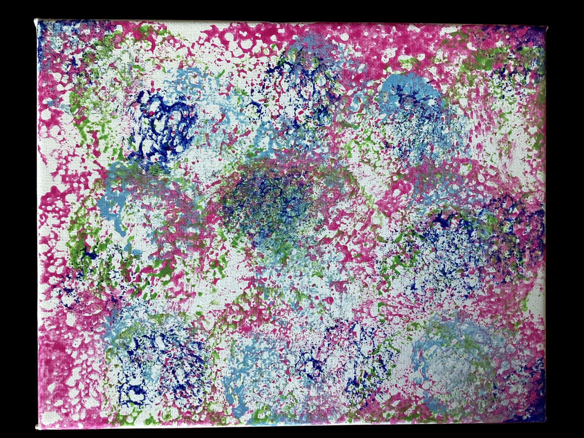 Real Abstract Modern Art Painting on Canvas 25cm x 20cm Unique