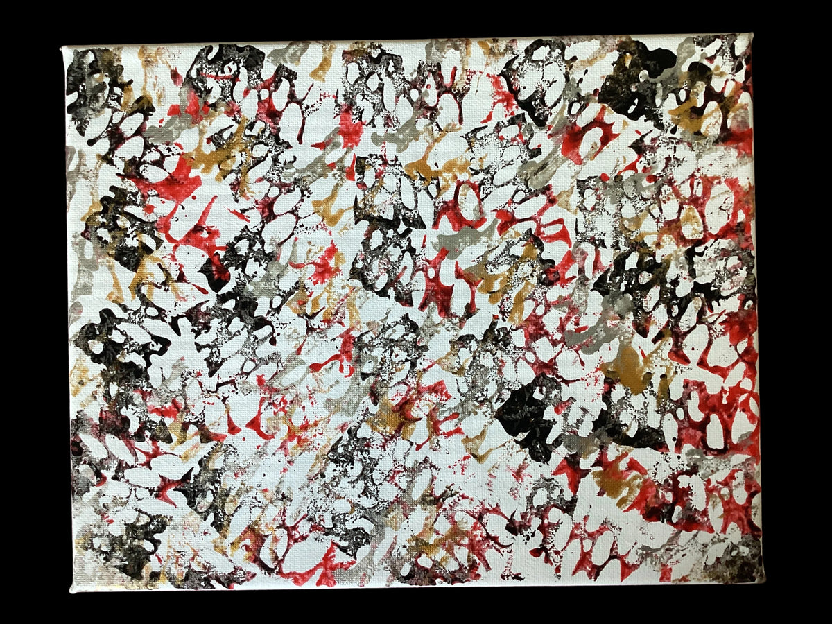 Real Abstract Modern Art Painting on Canvas 25cm x 20cm  Unique