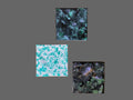 3 real miniature abstract modern art paintings on canvas 8cm x 8cm unique