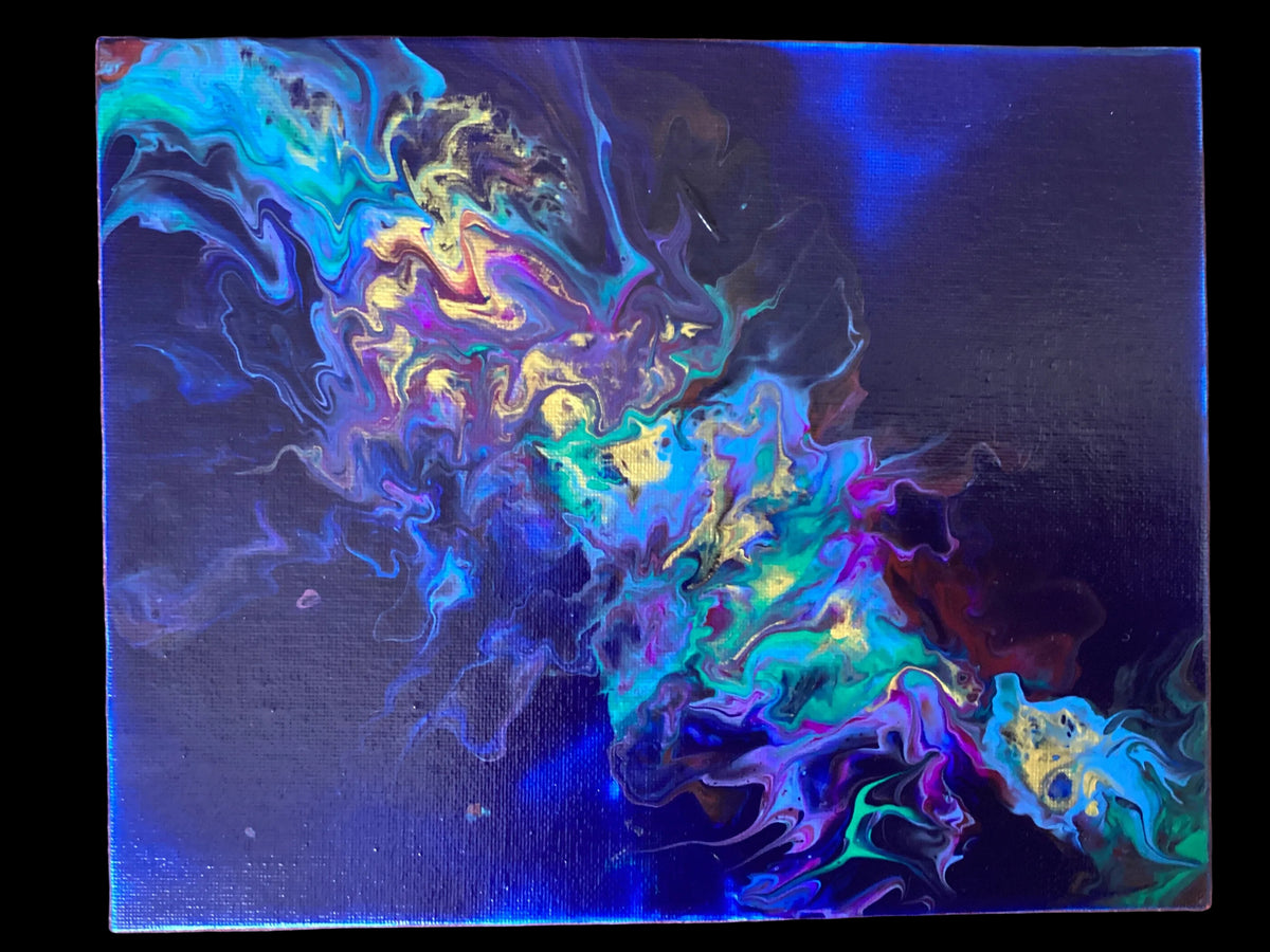 Real Abstract Modern Art Painting on Canvas Board 25cm x 20cm Unique