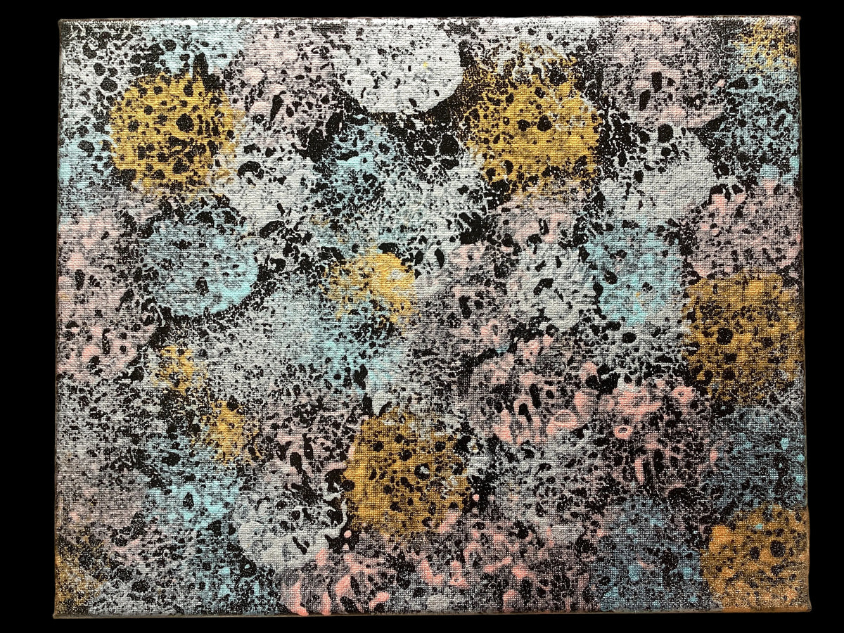 Real Abstract Modern Art Painting on Canvas 30cm x 25cm  Unique